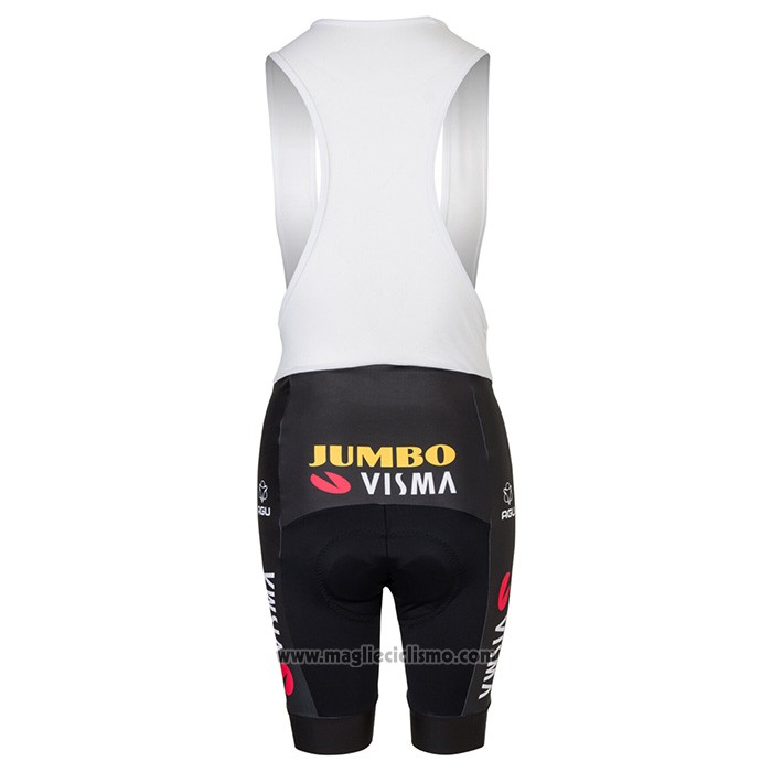 2022 Abbigliamento Ciclismo Jumbo Visma Giallo Manica Corta e Salopette